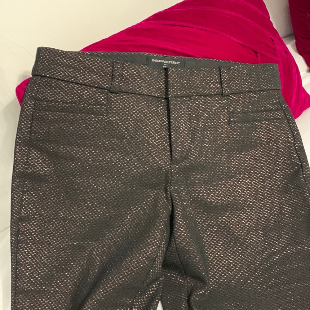 Banana republic petite 00 Sloan pants in gold bronze